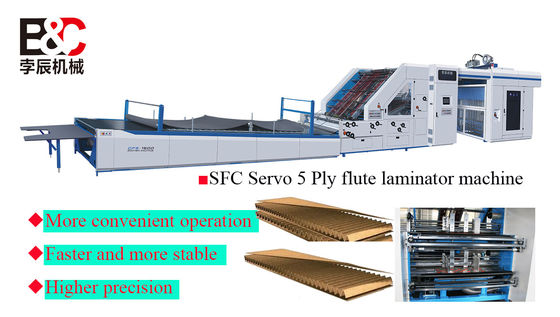 150 m/min 5 laminador de flauta de pliego ajuste automático de la máquina servo