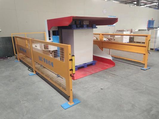 Eficientemente girar palets con el apilador automático de pilas Turner máquina alinear y eliminar el polvo
