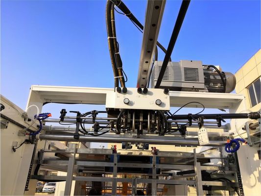 Máquina laminadora de flauta de alta velocidad con sistema de alimentación de borde de plomo