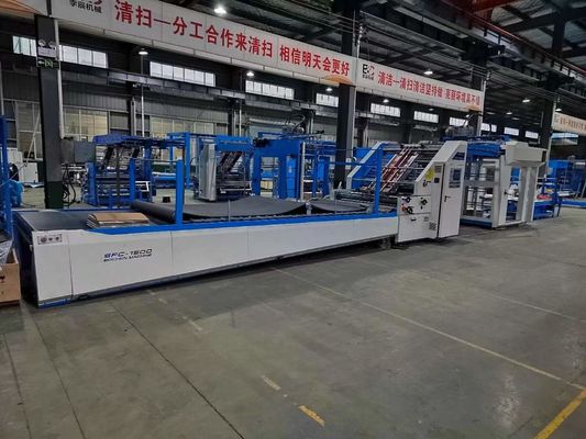 Máquina laminadora de flauta de alta velocidad de 180 m/min para la laminación de cartón