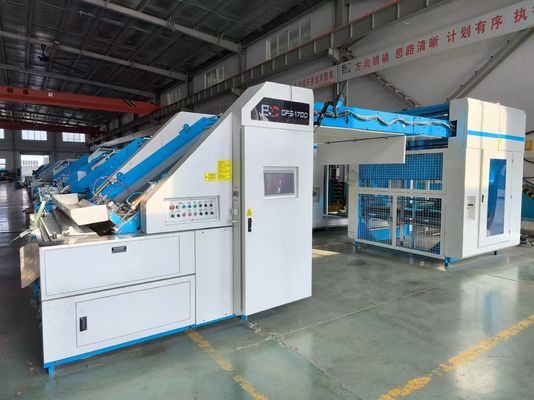 GFS 200m/min Máquina laminadora de flauta de alta velocidad de superposición de alimentación y control de servo para tablero curvado corrugado