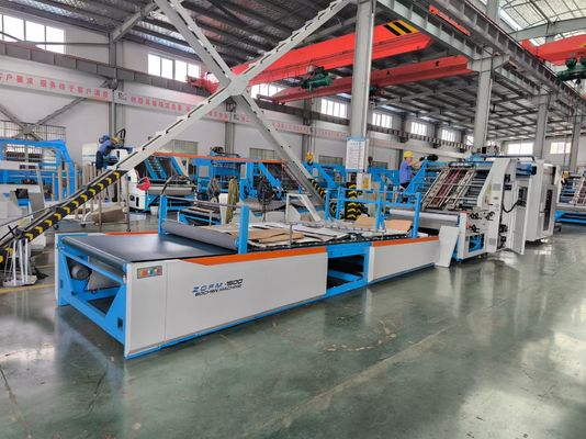 Máquina laminadora automática de flauta de alta velocidad de 160 m/min para laminar cartón corrugado de alto rendimiento