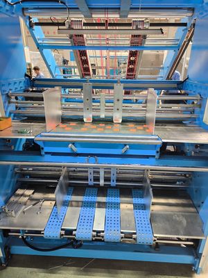 Máquina laminadora eléctrica de 5 capas de hoja a hoja para cartón de 300 g/m² a 10 mm y FLUTA B y E