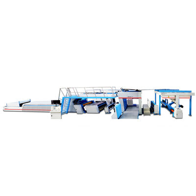 Máquina de laminación corrugada de una sola cara en línea de alta velocidad con alimentación de rodillos y precisión de laminación precisa para la producción de envases