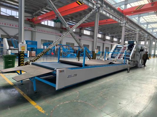 Máquina de laminado automático de hoja a hoja para papel corrugado con corrección automática y control servo a 160 m/min